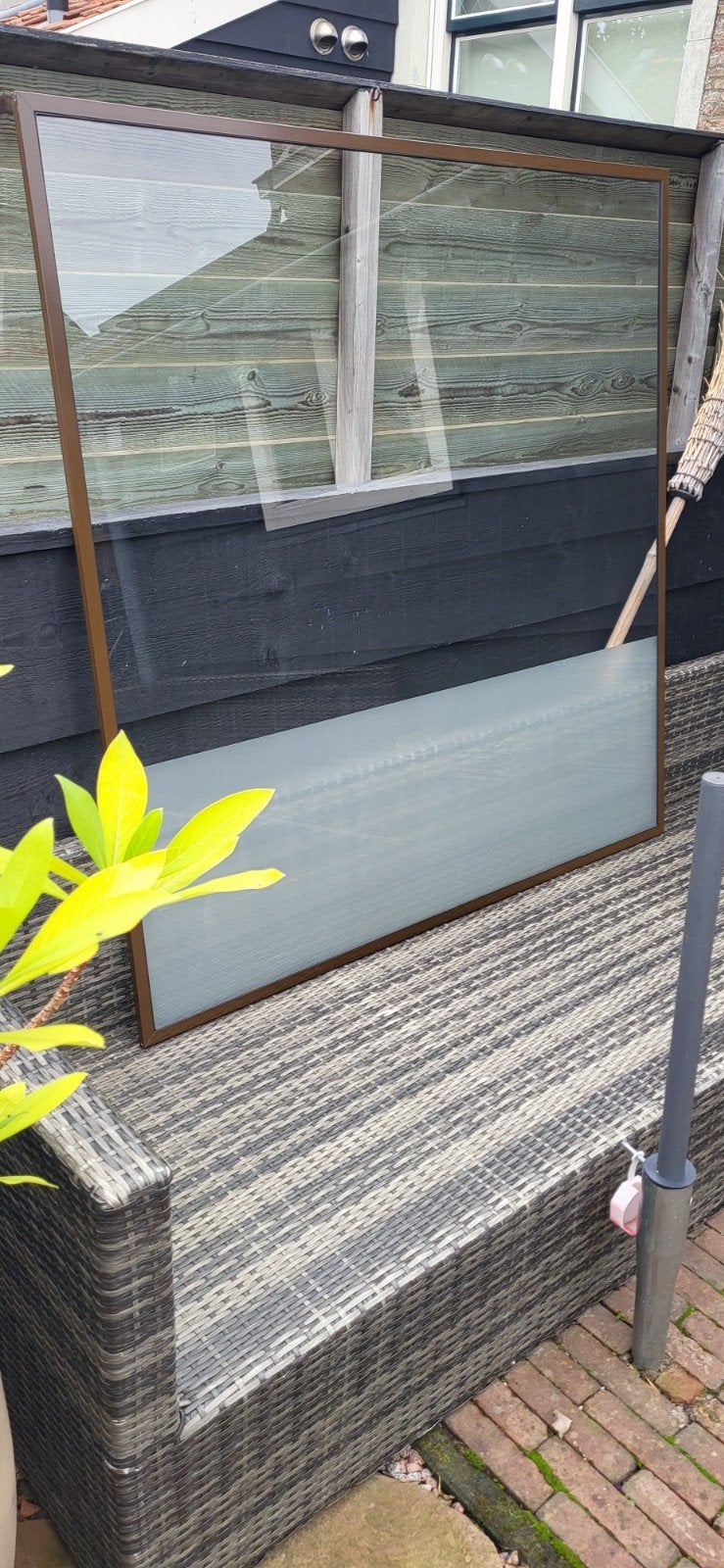 Voorzetraam alluminiuum profiel, Doe-het-zelf en Verbouw, Glas en Ramen, Ophalen of Verzenden, Zo goed als nieuw