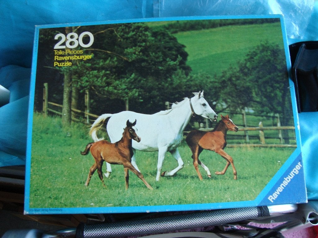 Paarden puzzel 280 stukjes, Ophalen of Verzenden, Minder dan 500 stukjes, Zo goed als nieuw, Legpuzzel