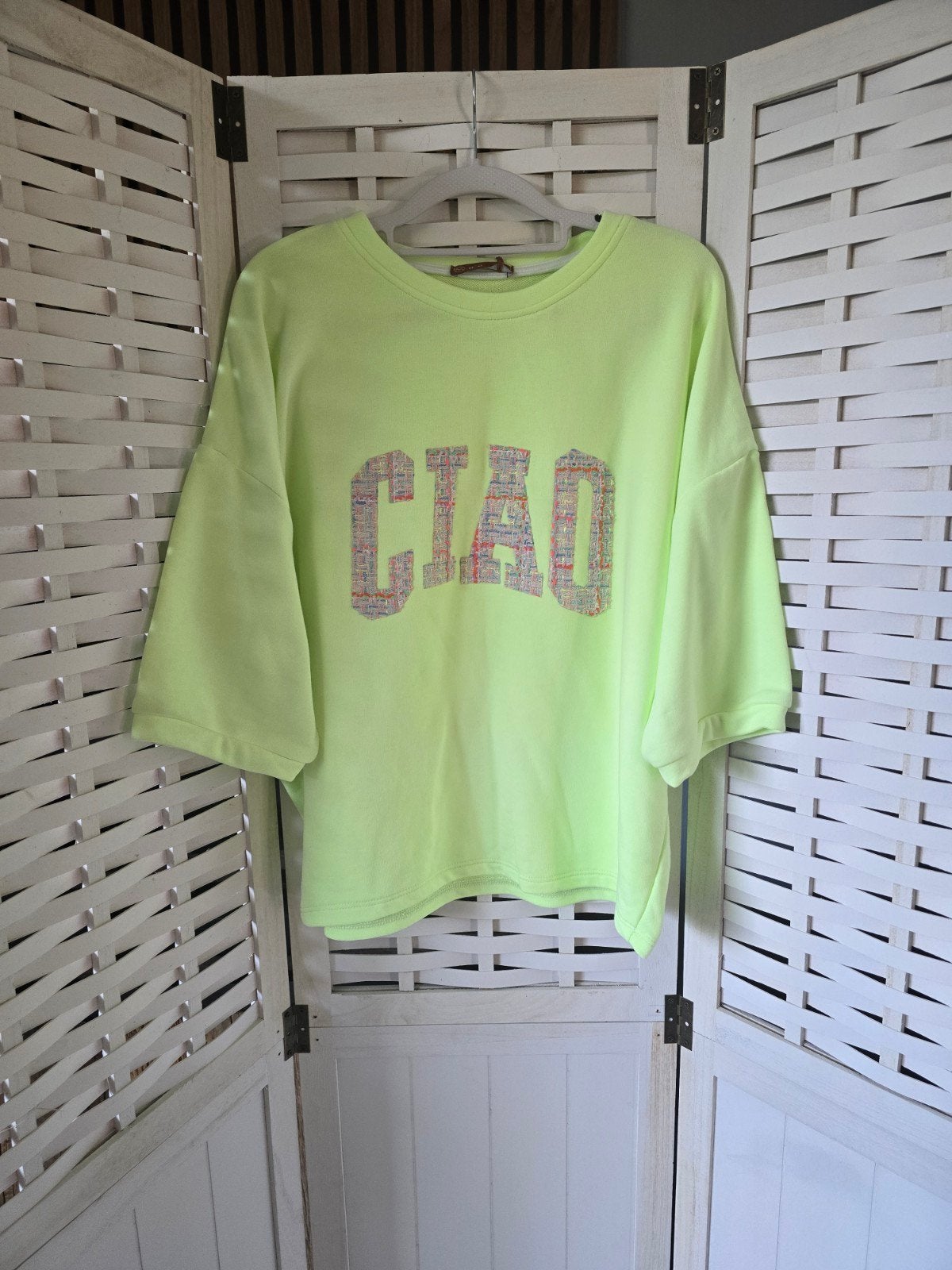 Shirt mooij neon lime ciao 40 42 44 nieuw, Maat 42/44 (L), Nieuw, Ophalen of Verzenden, Korte mouw