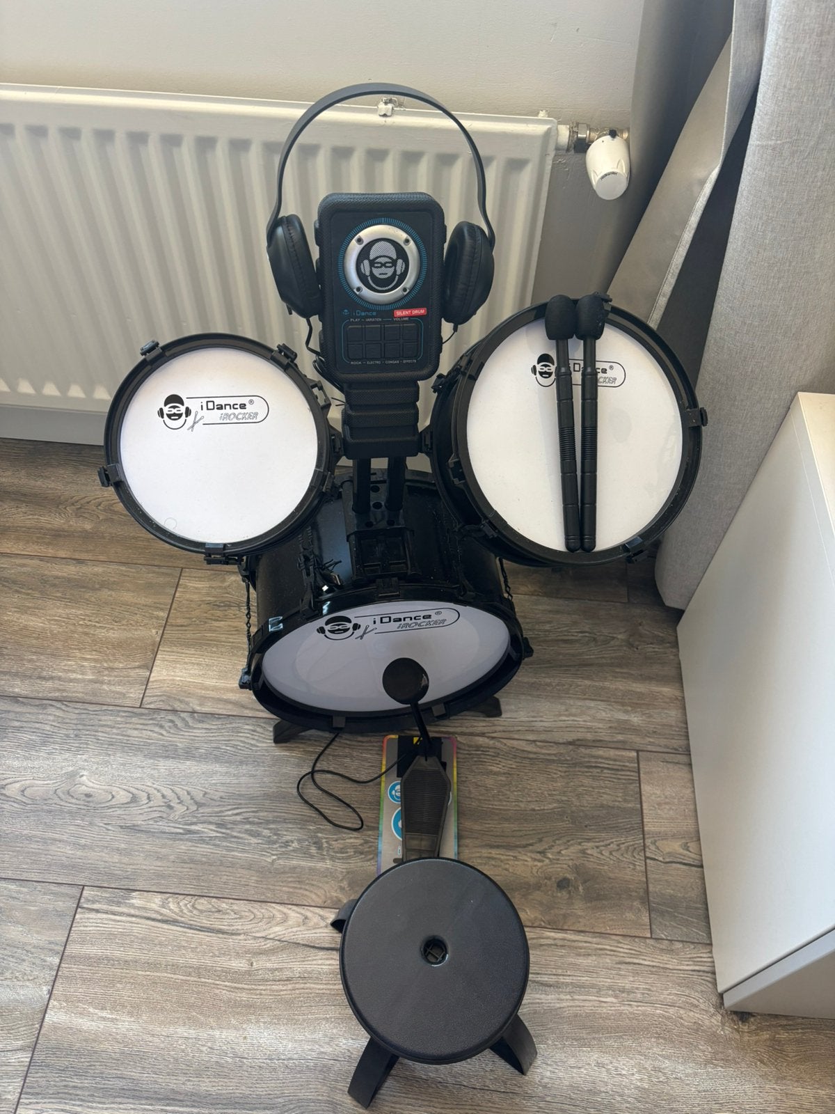iDance elektronisch kinderdrumstel compleet met krukje, Muziek en Instrumenten, Ophalen, Zo goed als nieuw, Overige merken, Elektronisch