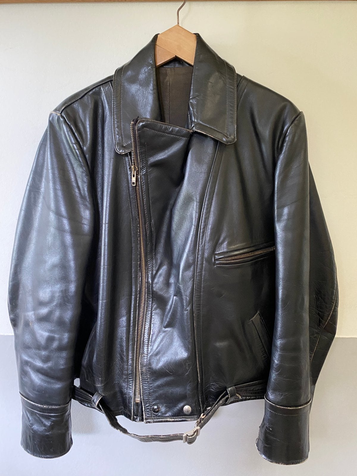 Leren jas jaren 60, Motoren, Kleding | Motorkleding, Ophalen of Verzenden, Tweedehands, Heren, Jas | leer