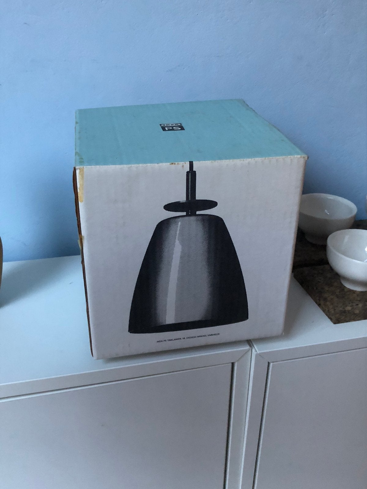 Vintage Ikea ps lamp design by mikael varhelyi, Huis en Inrichting, Lampen | Hanglampen, Ophalen of Verzenden, Nieuw, Glas