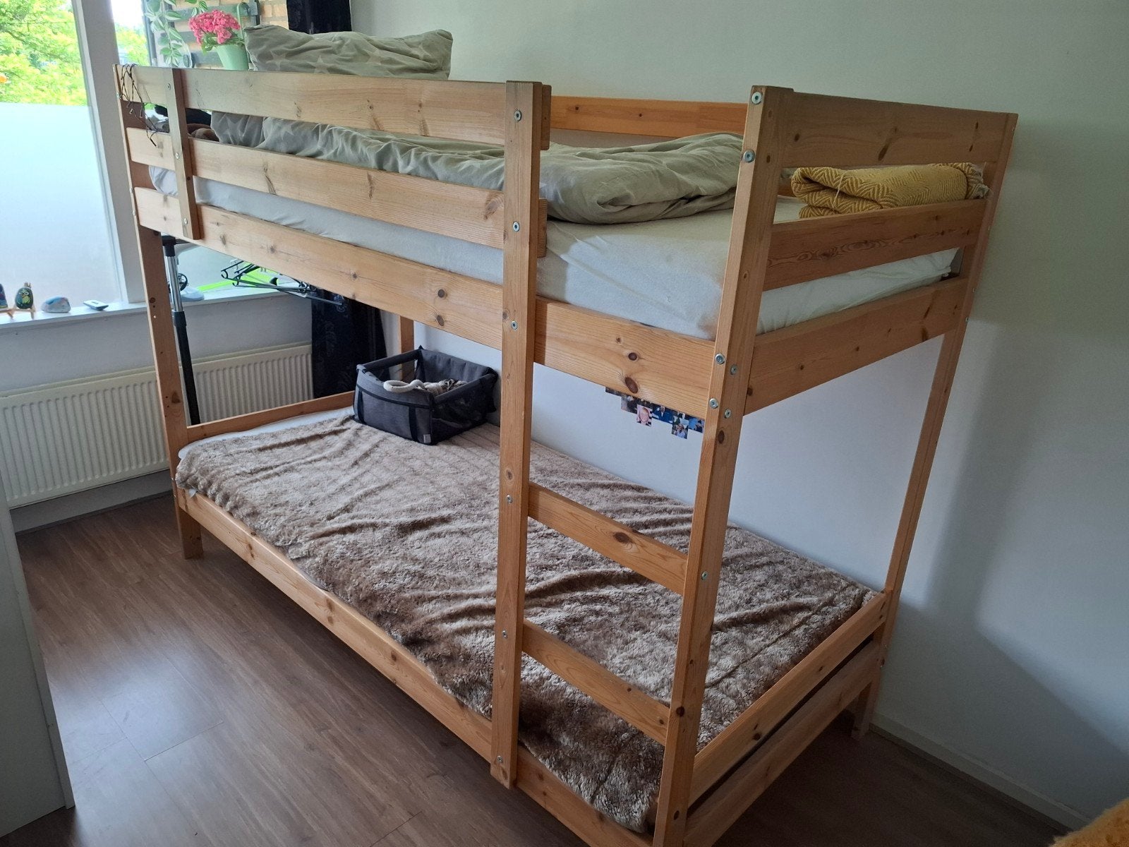 Ikea MYDALFrame Stapelbed, grenen, 90x200 c, Huis en Inrichting, Ophalen, Gebruikt, 90 cm, 160 tot 180 cm