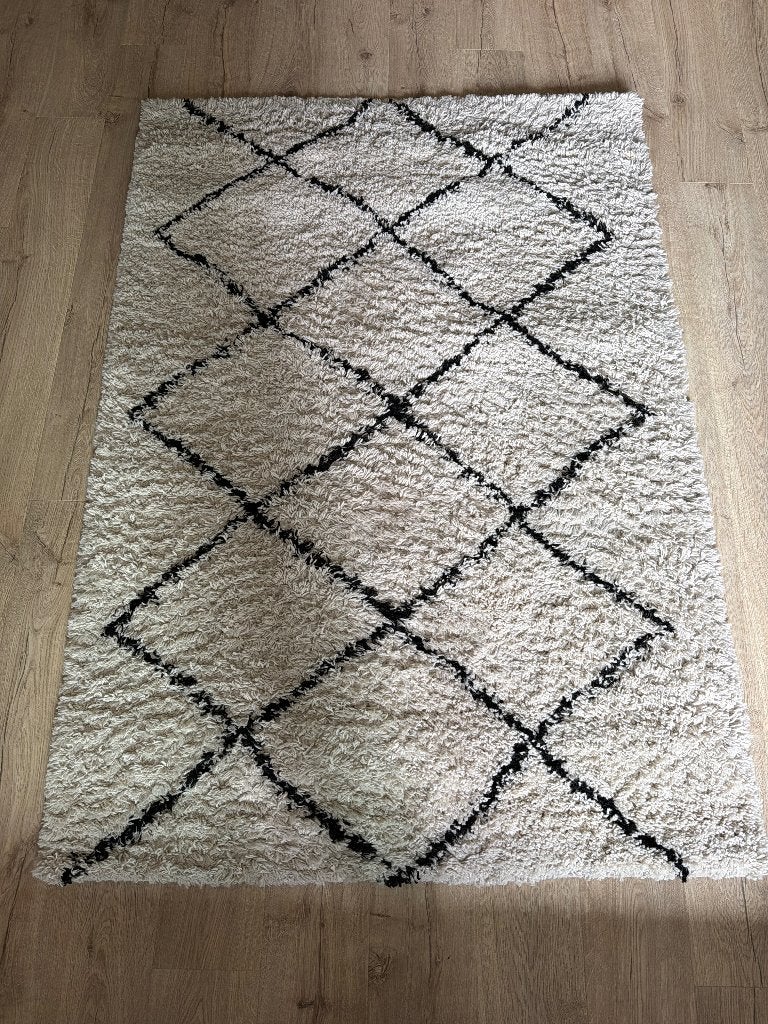 Geruit vloerkleed, Ophalen, Gebruikt, 150 tot 200 cm, Rechthoekig