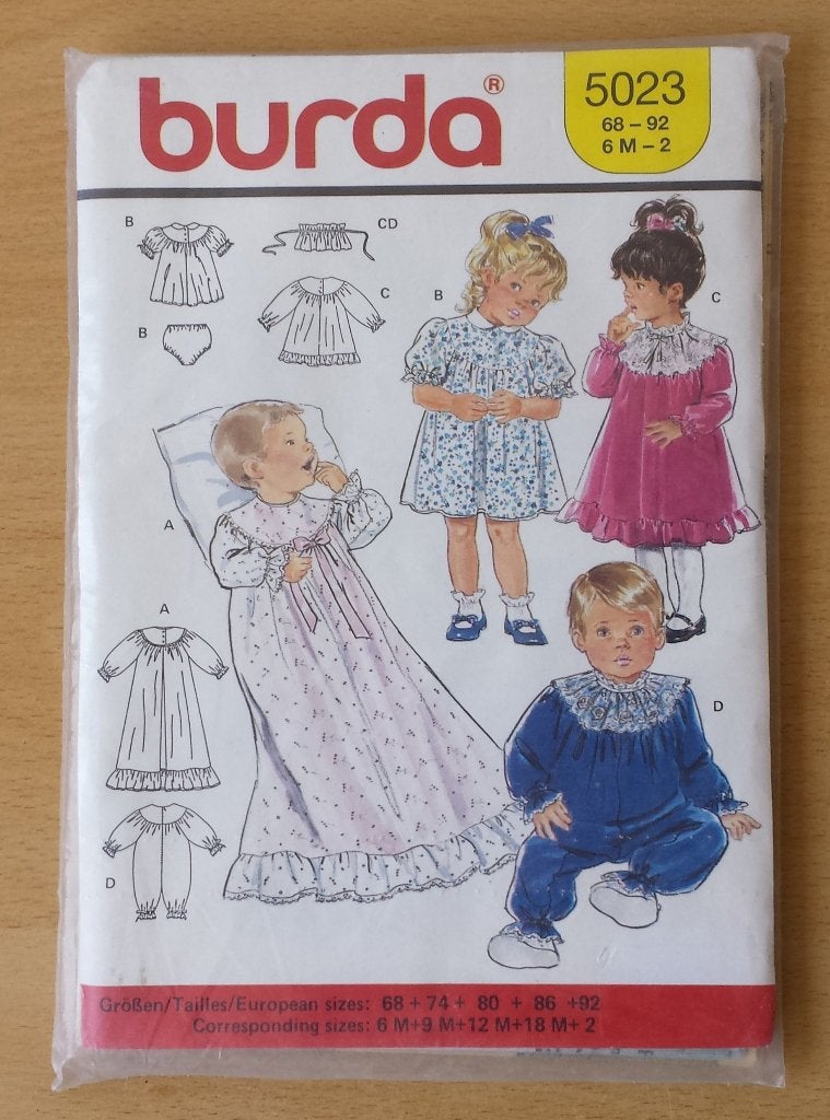 Burda Kinderpatronen 5023 - o.a. doopjurk, Hobby en Vrije tijd, Overige typen, Kind, Nieuw, Nvt