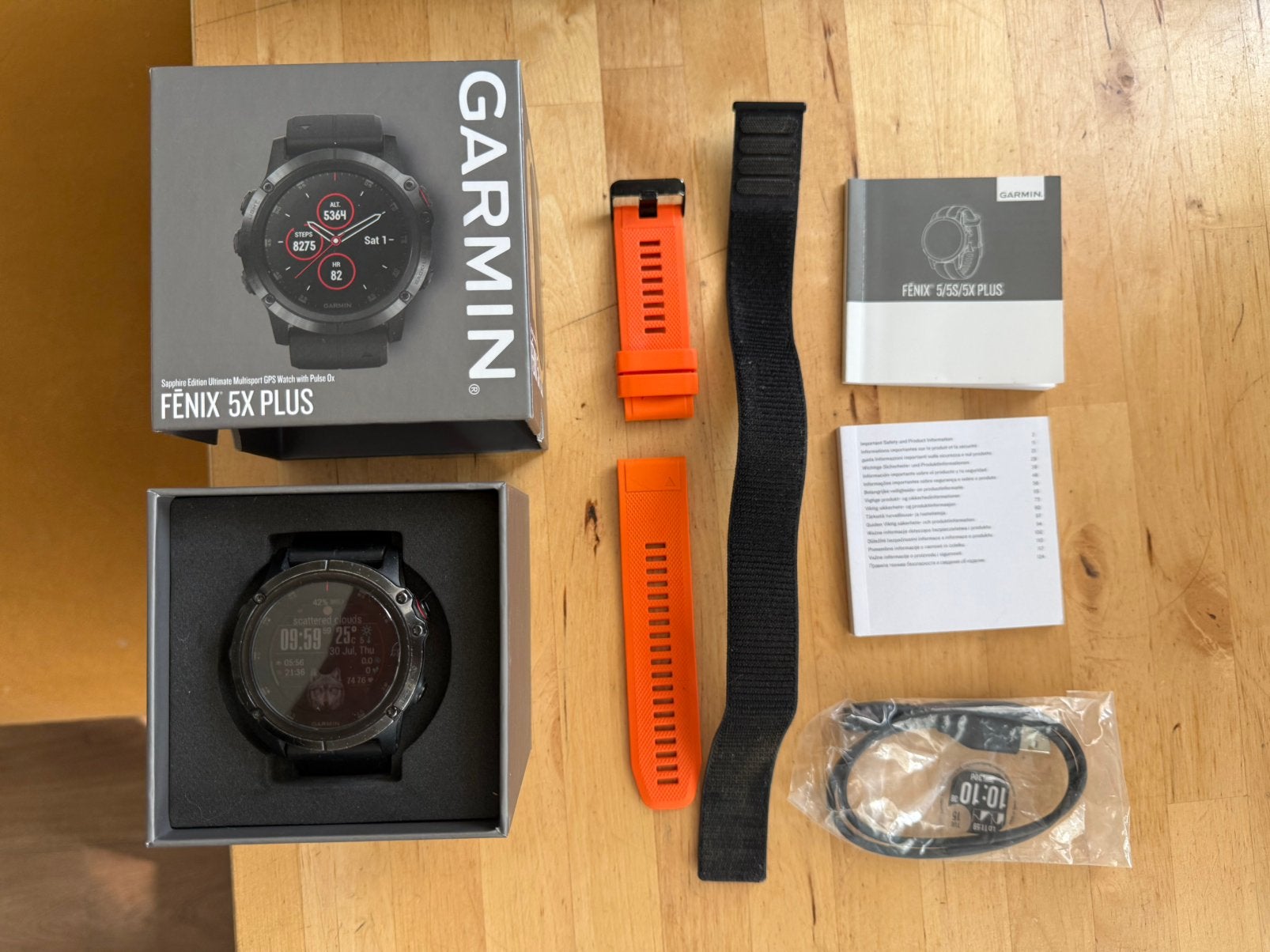Multisport GPS horloge (Garmin), Gebruikt, Zwart, Ophalen of Verzenden, GPS