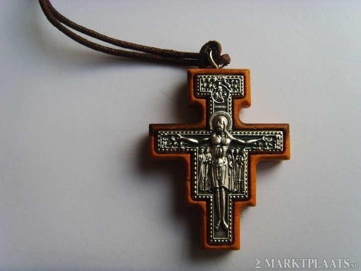 Mooi Damiaan kruis, Ophalen of Verzenden, Zo goed als nieuw, Sieraad, Christendom | Katholiek