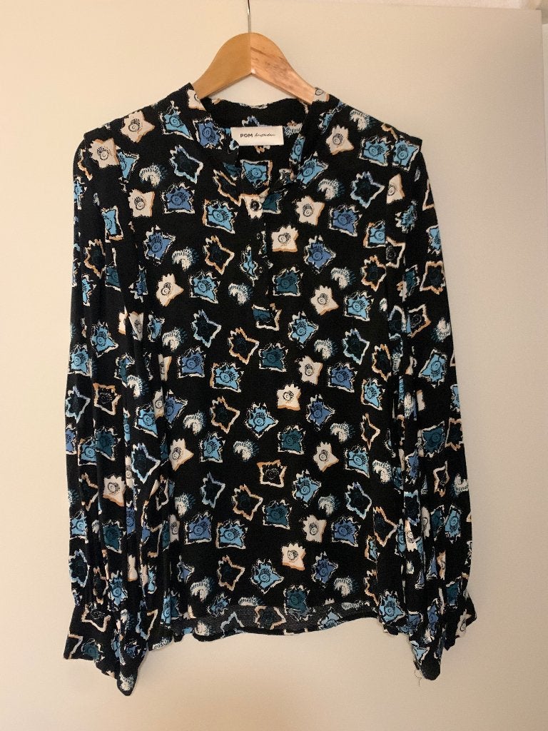 Blouse Pom Amsterdam maat 38, Maat 38/40 (M), Verzenden, Zwart, Zo goed als nieuw