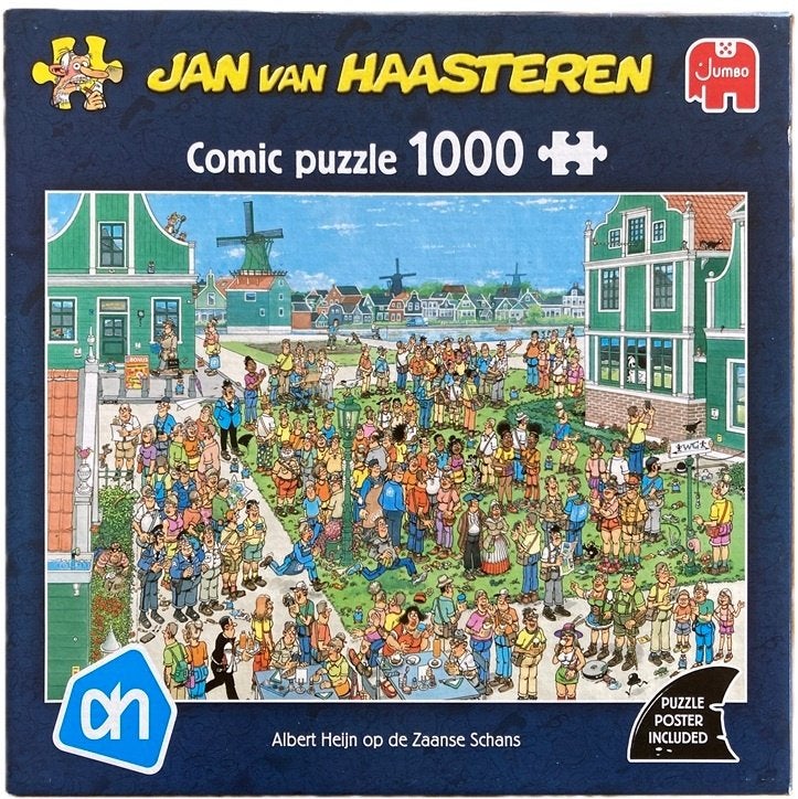 JAN VAN HAASTEREN ALBERT HEIJN OP DE ZAANSE SCHANS 1000 stuk, Ophalen of Verzenden, 500 t/m 1500 stukjes, Zo goed als nieuw, Legpuzzel