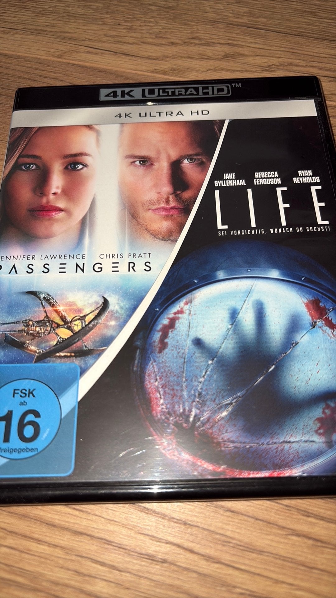 Passengers en Life op 4K Ultra HD blu-ray., Cd's en Dvd's, Blu-ray, Ophalen of Verzenden, Zo goed als nieuw, Actie