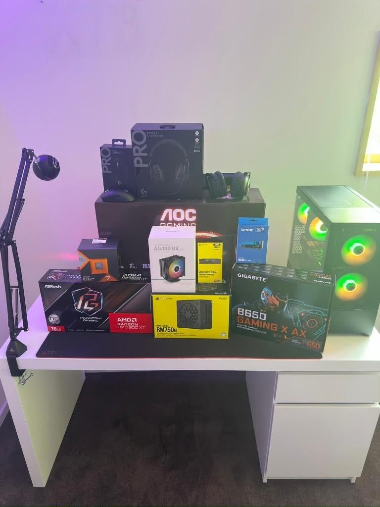 Game pc, Computers en Software, Desktop Pc's, Zo goed als nieuw, 4 Ghz of meer, SSD, 32 GB, Met videokaart, Met monitor, Gaming