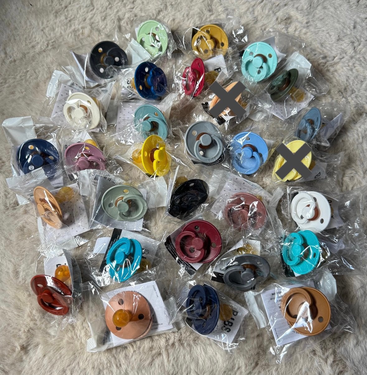 Partij Bibs spenen maat 1 | kleuren mix 28x, Verzenden, Nieuw, Speen