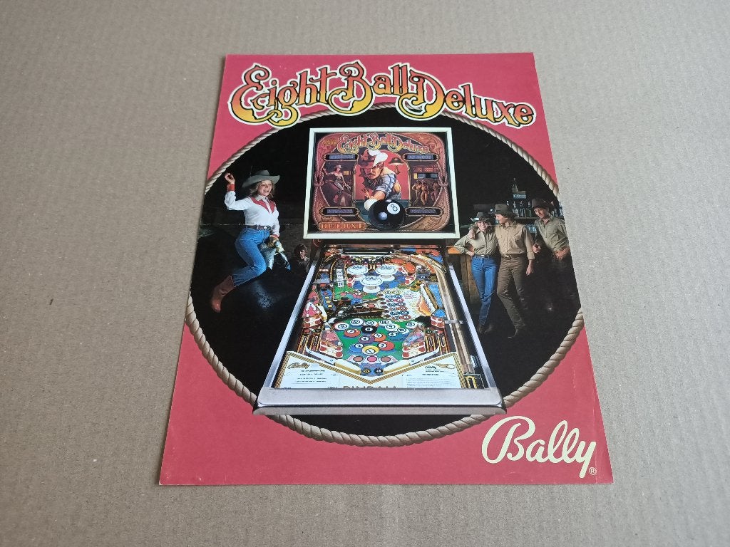 Flyer: Bally Eightball De Luxe (1981) Flipperkast, Verzamelen, Automaten | Flipperkasten, Verzenden, Gebruikt, Elektronisch, Flipperkast