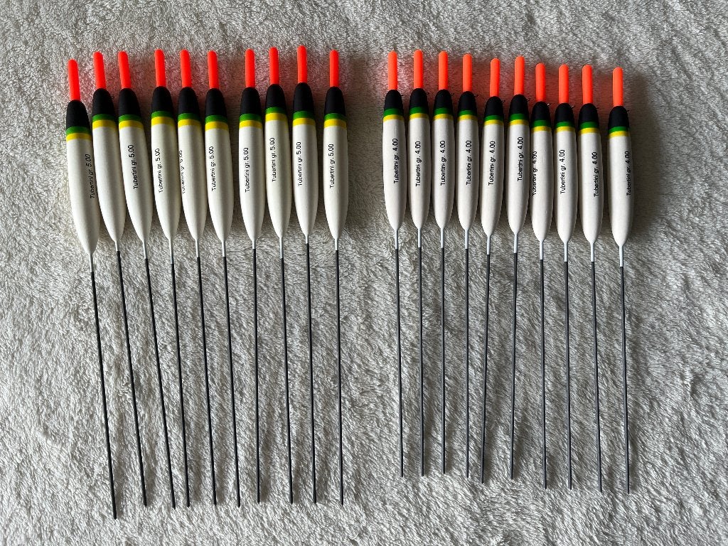 adv 921 / NIEUW serie 20 dobbers TUBERTINI, Ophalen of Verzenden, Nieuw, Dobber of Lood