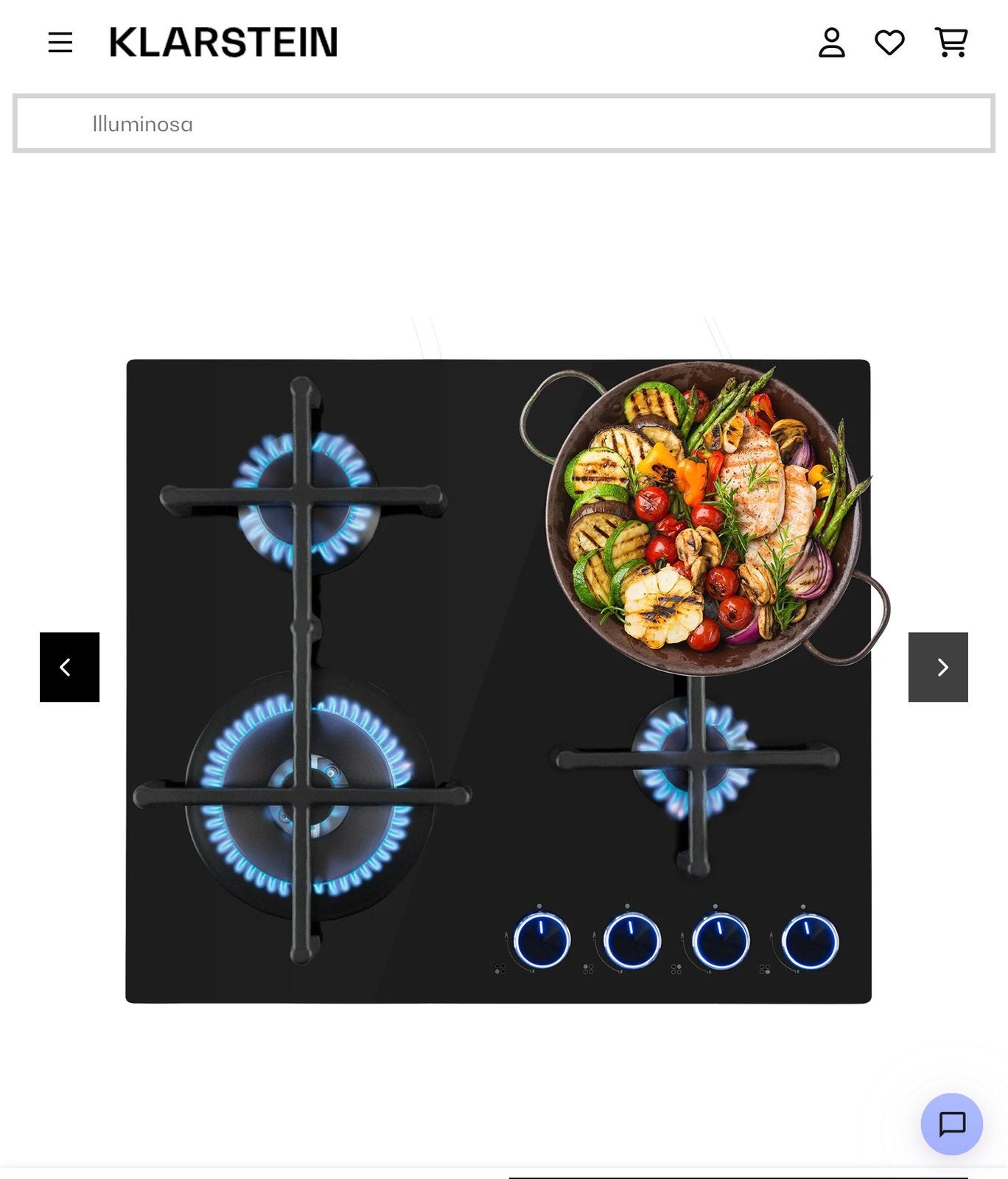 Klarstein Illuminosa 60 cm nieuw in doos, Witgoed en Apparatuur, Kookplaten, Nieuw, Inbouw, Gas, 4 kookzones