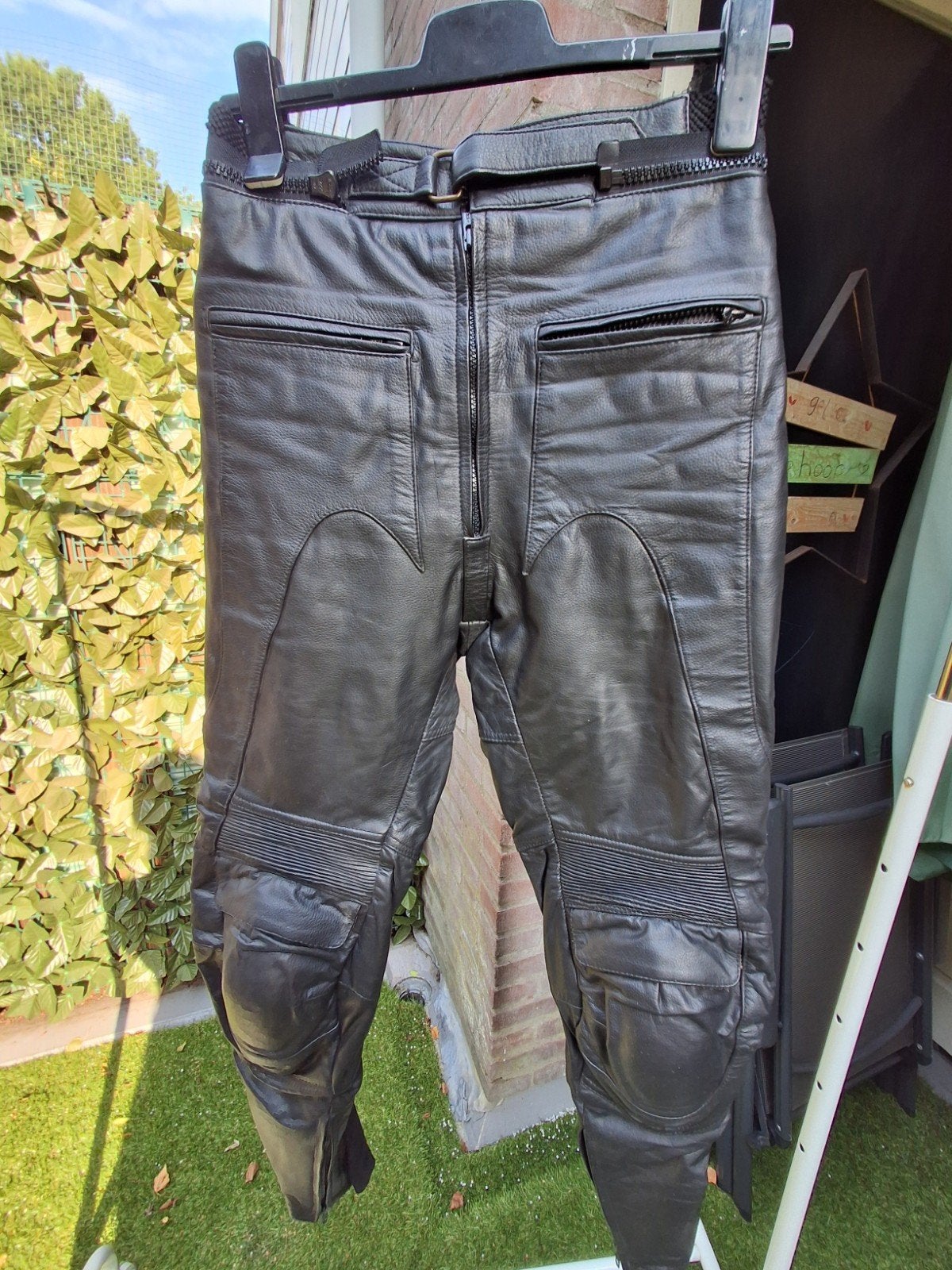 Dames motor broek - zwart - leer - mt 38, Motoren, Ophalen of Verzenden, Tweedehands, Dames, Broek | leer