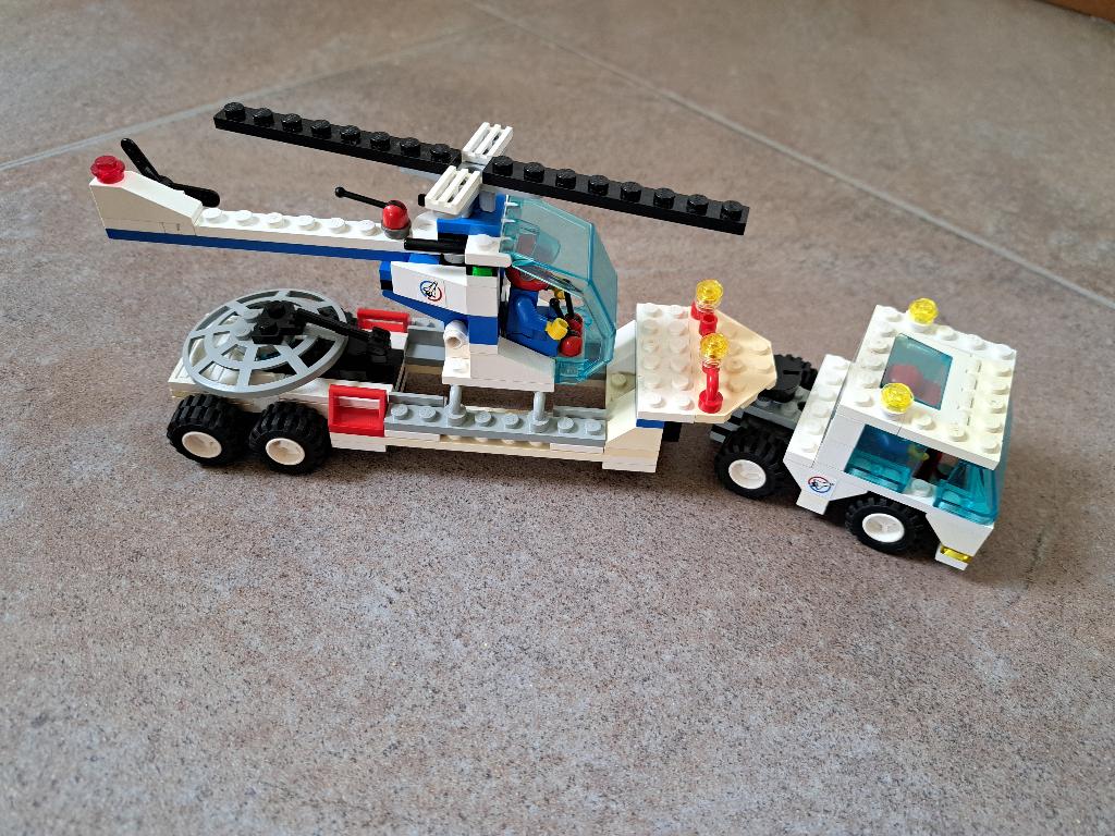 Lego System 6336, truck met helikopter, Gebruikt, Overige thema's, Lego, Ophalen of Verzenden