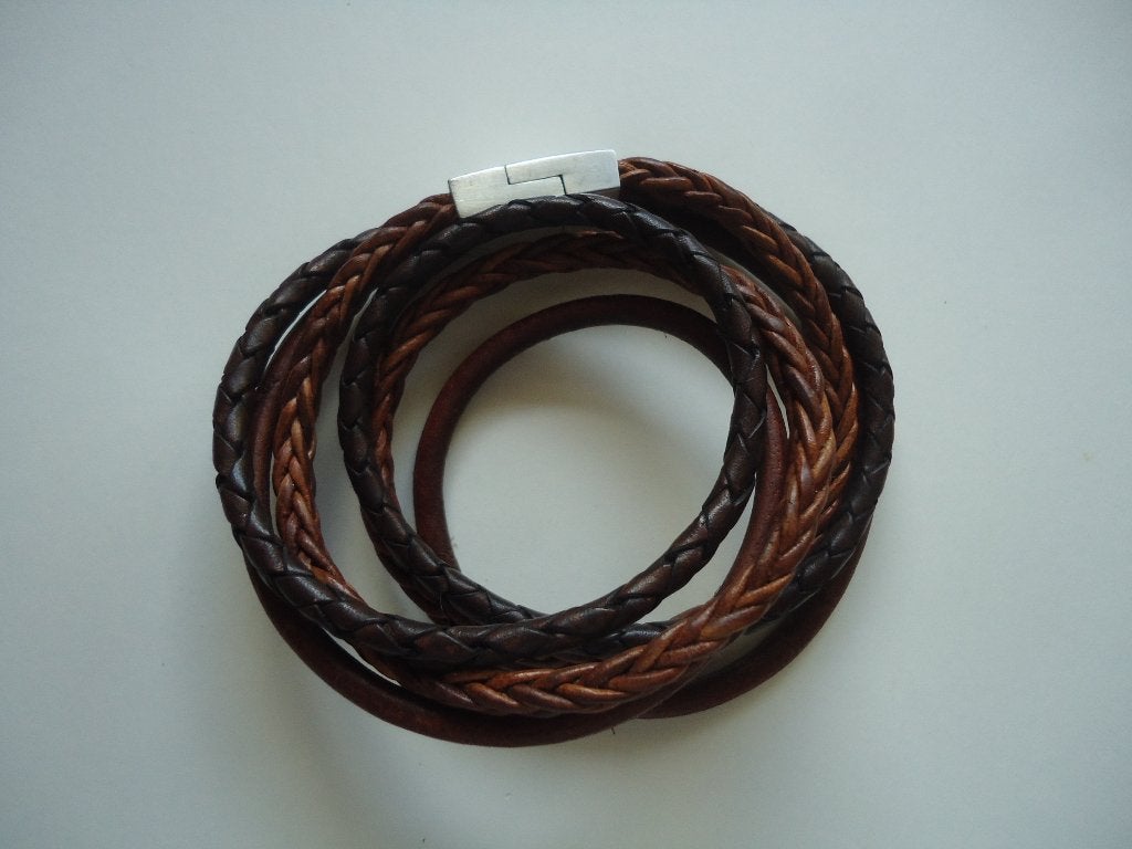 armband S en D, Ophalen of Verzenden, Gebruikt, Bruin, Leer