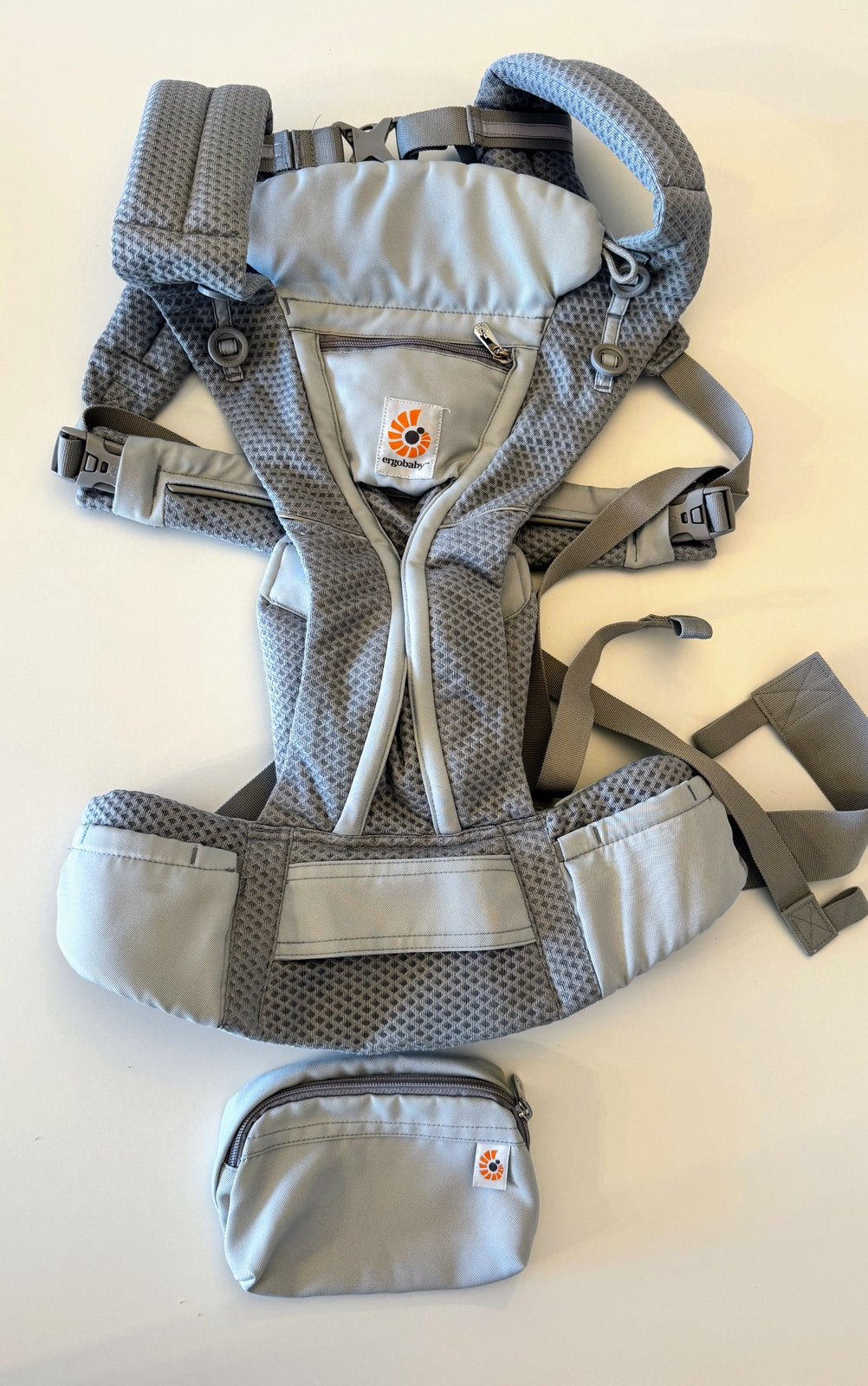 Ergobaby Omni 360 Cool Air Mesh - Pearl Grey, Ophalen of Verzenden, Zo goed als nieuw, Draagzak, Overige merken