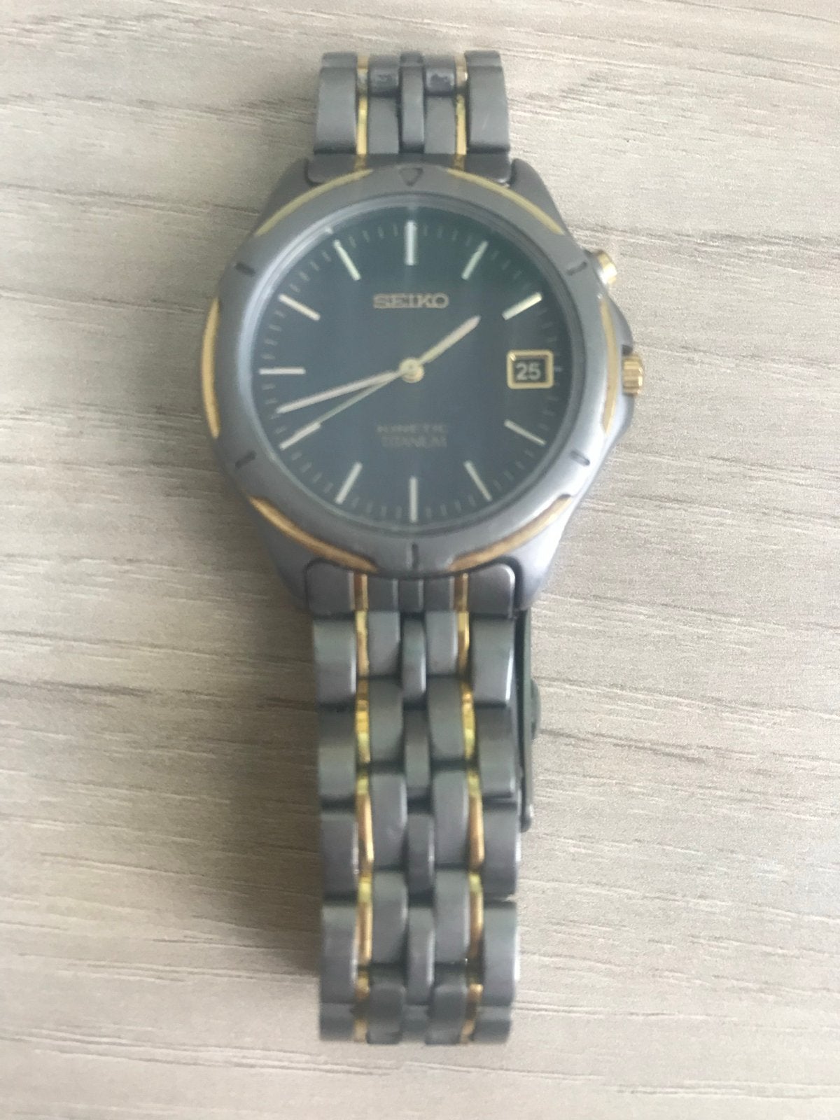 Seiko Kinetic Titanium Herenhorloge - Gebruikt, Sieraden, Tassen en Uiterlijk, Horloges | Heren, Gebruikt, Polshorloge, Ophalen of Verzenden