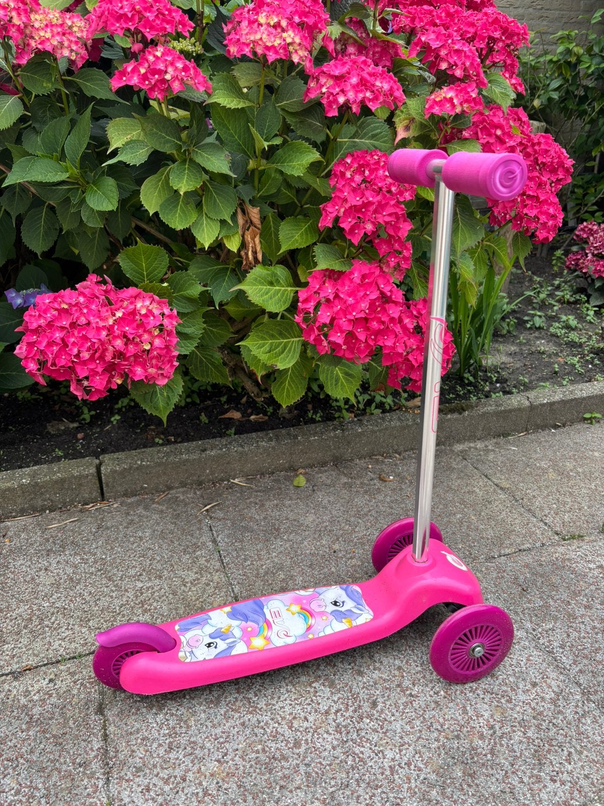 Roze kinderstep Unicorn, Ophalen, Gebruikt