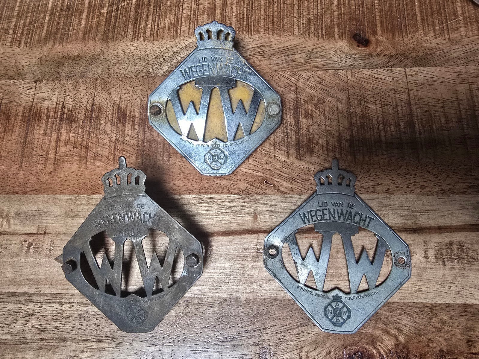 Set van 3 ANWB Wegenwacht emblemen - Vintage, Ophalen