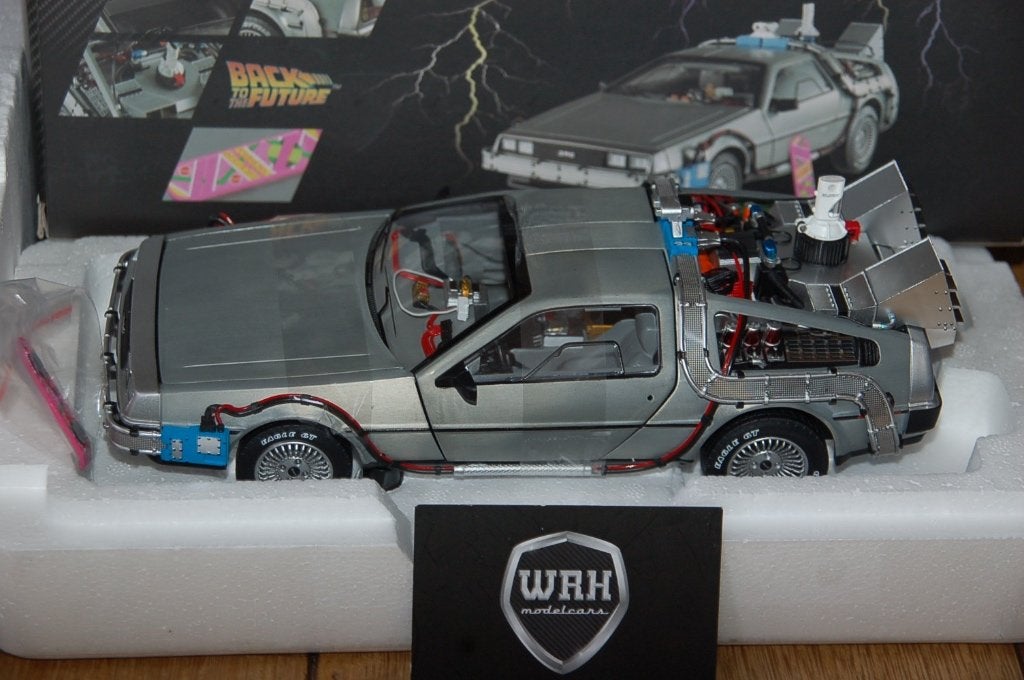 DELOREAN BACK TO THE FUTURE TIME MACHINE Hothweels elite WRH, Verzenden, Zo goed als nieuw, Auto, Hot Wheels
