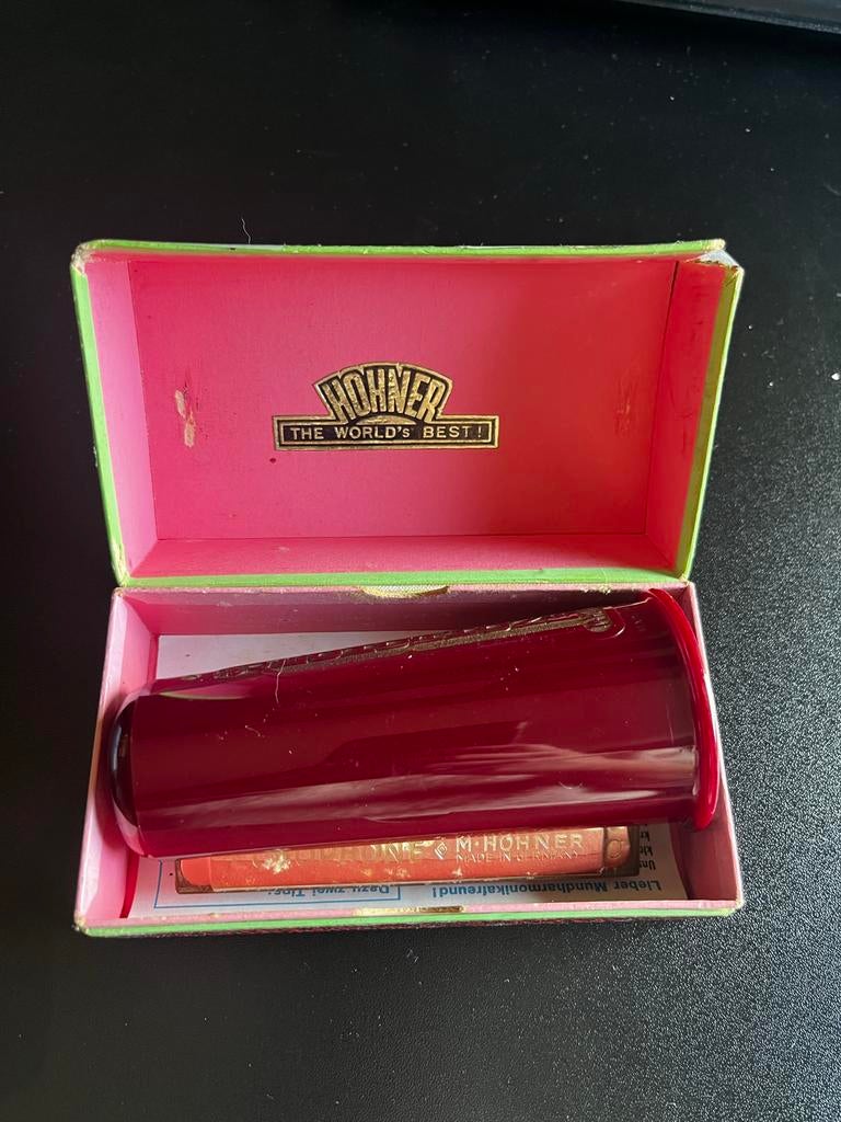Hohner Echophone M Mondharmonica met originele doos, Gebruikt, Overige typen, Ophalen of Verzenden, Met koffer of doosje
