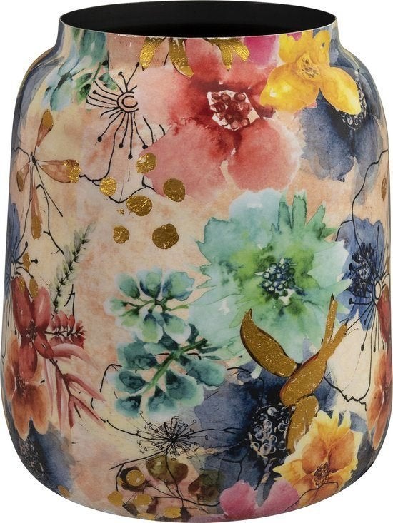 Mooi Cadeau! Lammie - Vaas Sparkle spring - 21x24 cm, Ophalen, Handgemaakt, Metaal, 24 cm