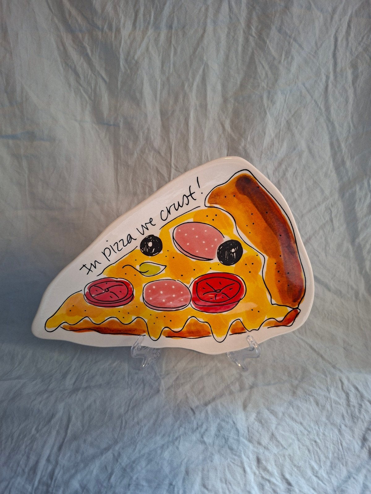 blond Amsterdam pizza bordje, Ophalen of Verzenden, Zo goed als nieuw, Aardewerk, Bord(en)
