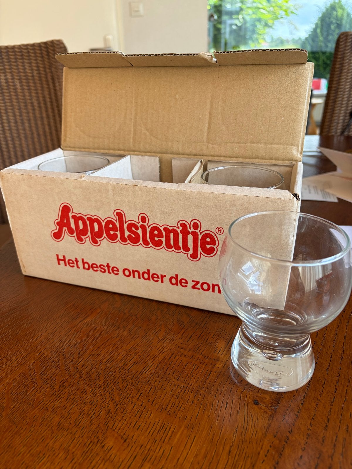 2x set van 3 originele Appelsientje glazen - Collectors item, Ophalen, Zo goed als nieuw