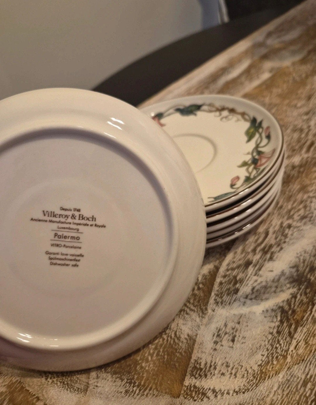 Set van 6 losse schoteltjes Villeroy & Boch – Palermo (Vitro, Ophalen of Verzenden