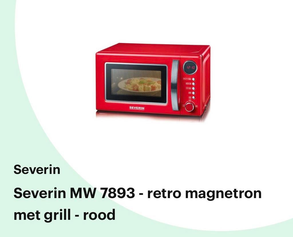 Severin MW 7893 Magnetron, Retro Design met grill, Ophalen, Zo goed als nieuw, Grill, Draaiplateau