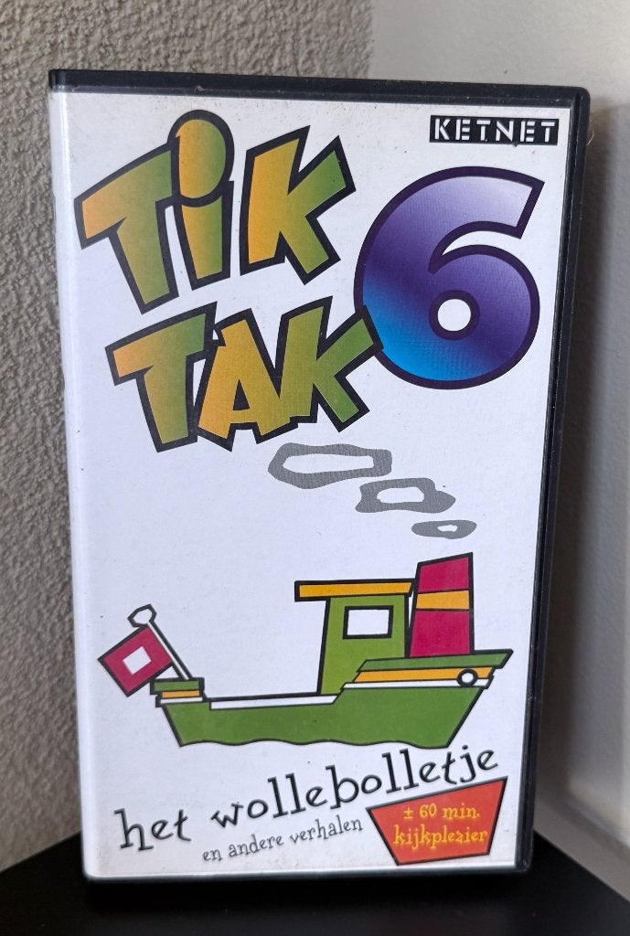Tik Tak 6 | Het Wollebolletje | VHS | Kinderklassieker, Gebruikt, Alle leeftijden, Kinderprogramma of -film, VHS