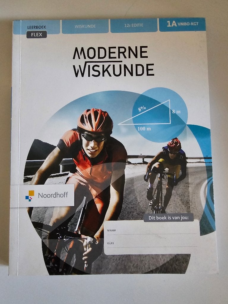 Moderne Wiskunde vmbo-kgt 1a FLEX – volledig onbeschreven, VMBO, Wiskunde A, Ophalen of Verzenden, Zo goed als nieuw