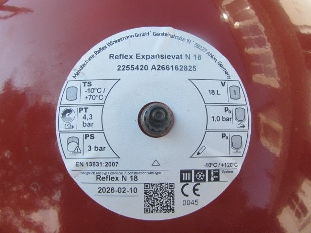 Expansievat Reflex N18, Ophalen, 30 tot 80 cm, Overige typen, Minder dan 60 cm