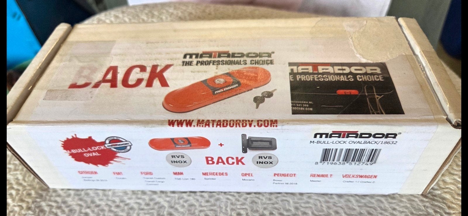 Matador voertuigslot - m-bull-lock - tbv achterdeur - ovaal, Auto-onderdelen, Ophalen of Verzenden, Nieuw