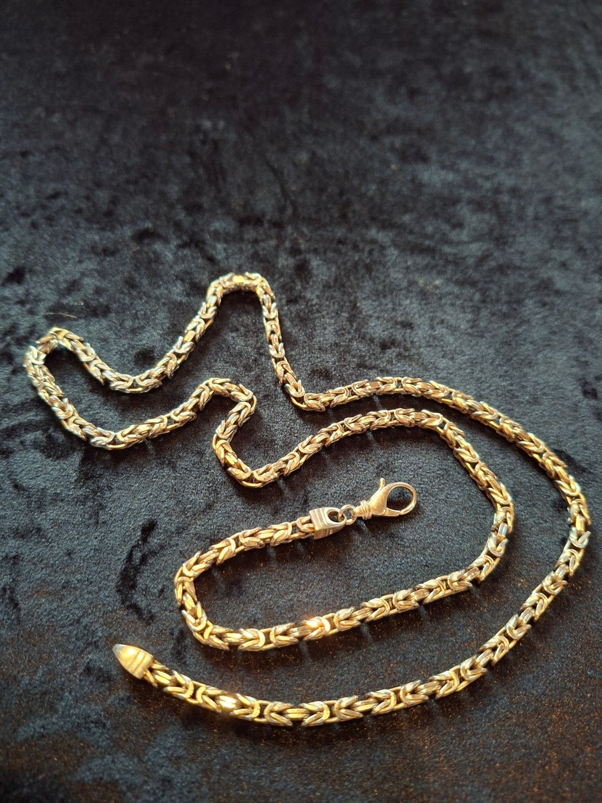925 Zilveren Koningsketting 65cm bij 4mm, Ophalen, Gebruikt, Zilver, Zilver