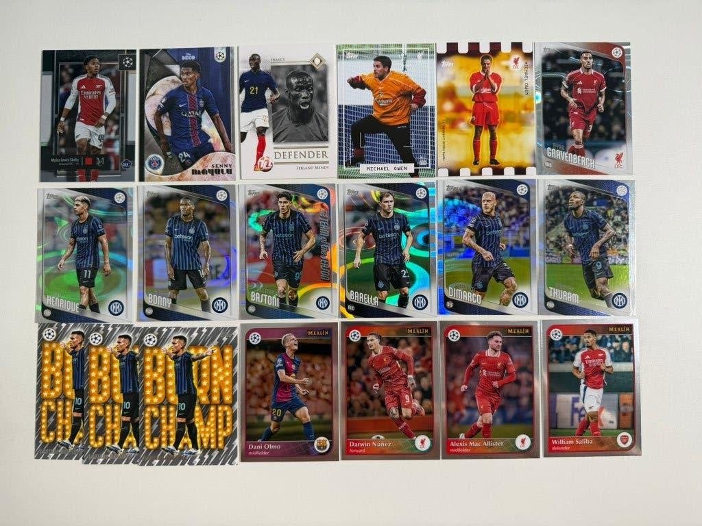Lot van 90 diverse voetbal kaarten - bulk voetbalkaarten, Ophalen of Verzenden, Nieuw, Buitenlandse clubs, Poster, Plaatje of Sticker