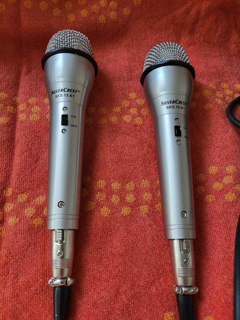 SilverCrest SKS 15  microfoons+Silvercrest karaoke set, Ophalen of Verzenden, Zangmicrofoon