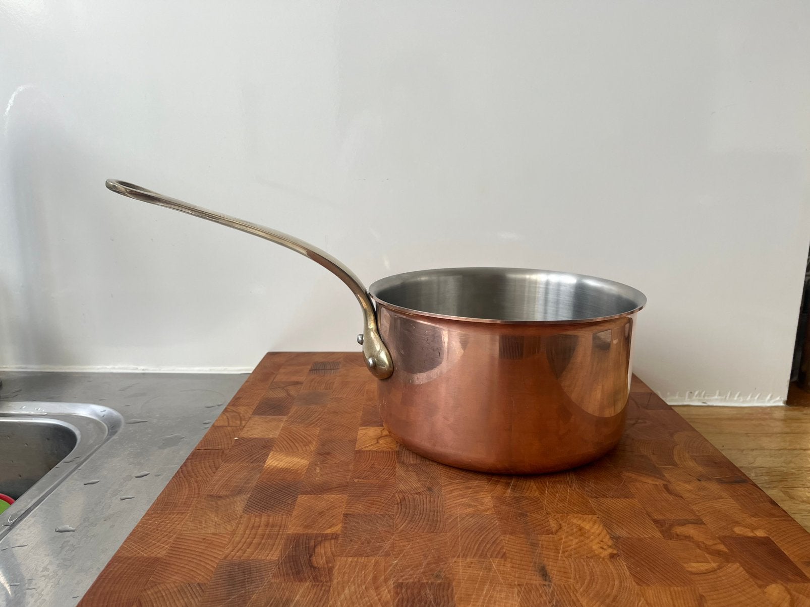 Mauviel steelpan, Ophalen of Verzenden, Zo goed als nieuw, Rvs