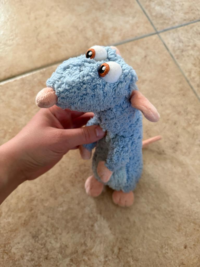 Remy knuffel Ratatouille Disney Pixar, Kinderen en Baby's, Speelgoed | Knuffels en Pluche, Muis, Disney, Blauw, Ophalen of Verzenden