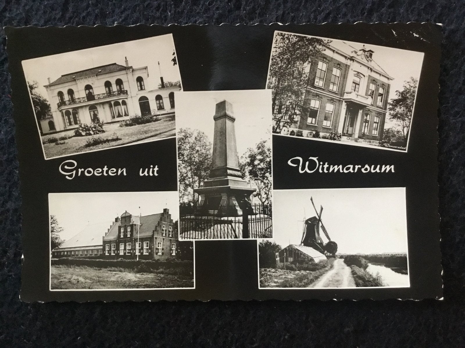 Oude ansichtkaart Groeten uit Witmarsum - Friesland, Ophalen of Verzenden, 1940 tot 1960, Gelopen, Friesland