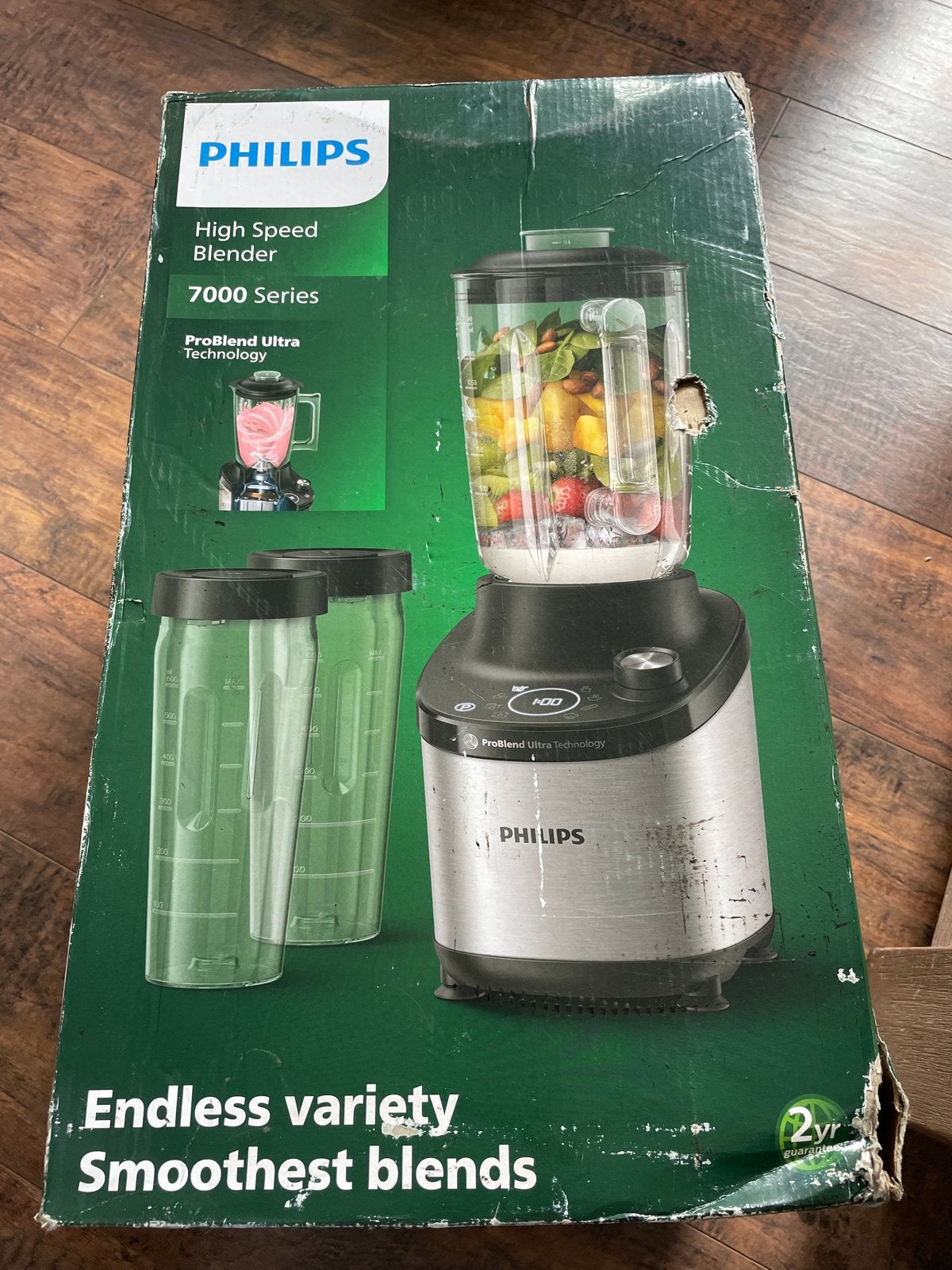 Philips High Speed Blender 7000 Series - Nieuw in doos, 1 tot 2 liter, Ophalen, Nieuw, 3 snelheden of meer