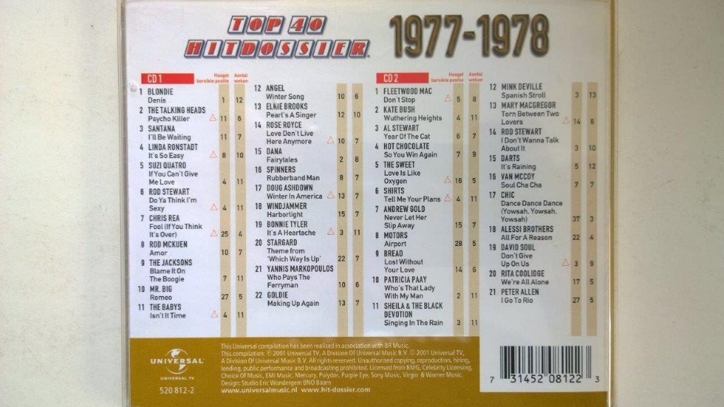 Top 40 Hitdossier 1977-1978, Cd's en Dvd's, Ophalen of Verzenden, Zo goed als nieuw, Pop, Album