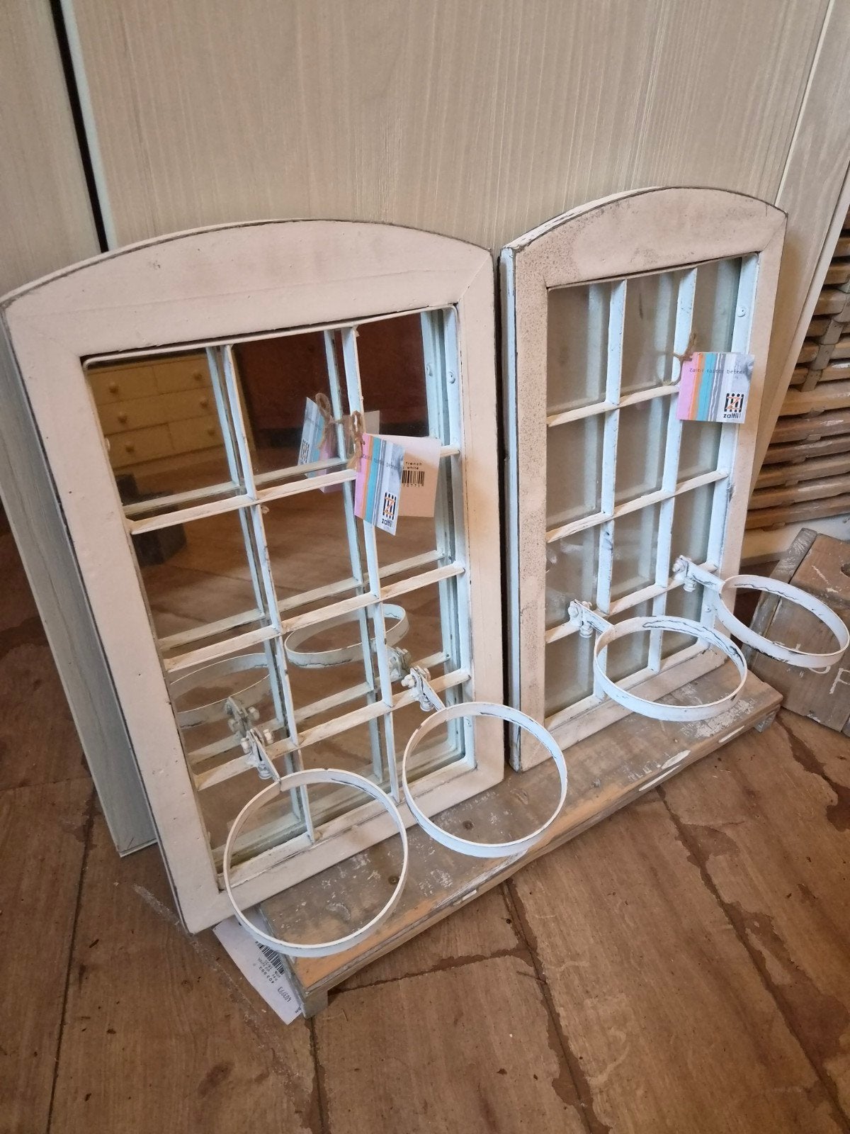 Set van 2 Nieuwe Spiegels met Pottenhangers - 51x30x3,5 cm, Huis en Inrichting, Ophalen, Minder dan 50 cm, Nieuw, Minder dan 100 cm