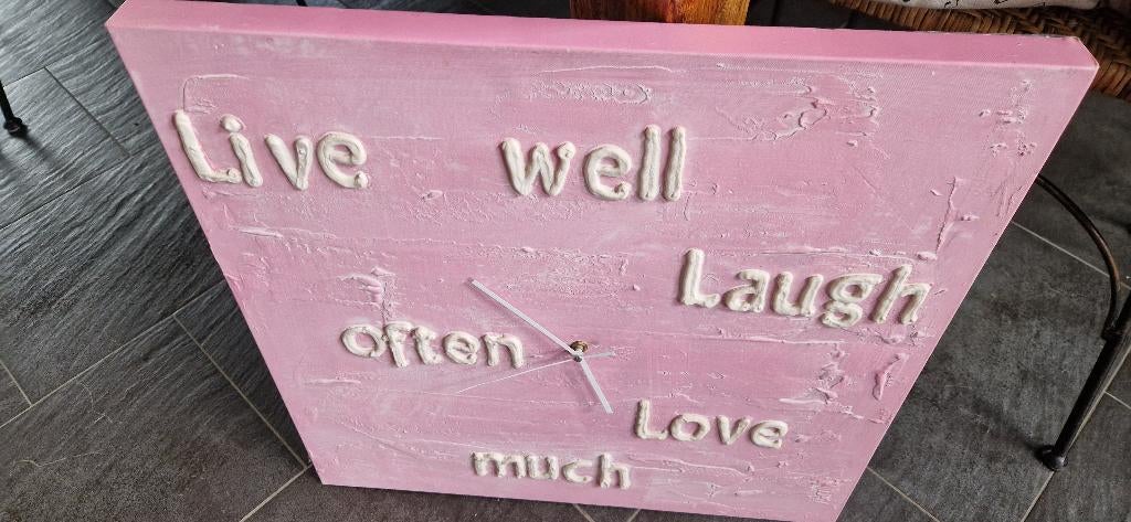 Canvas klok, Huis en Inrichting, Woonaccessoires | Schilderijen, Tekeningen en Foto's, Ophalen, Minder dan 50 cm, Gebruikt, Schilderij