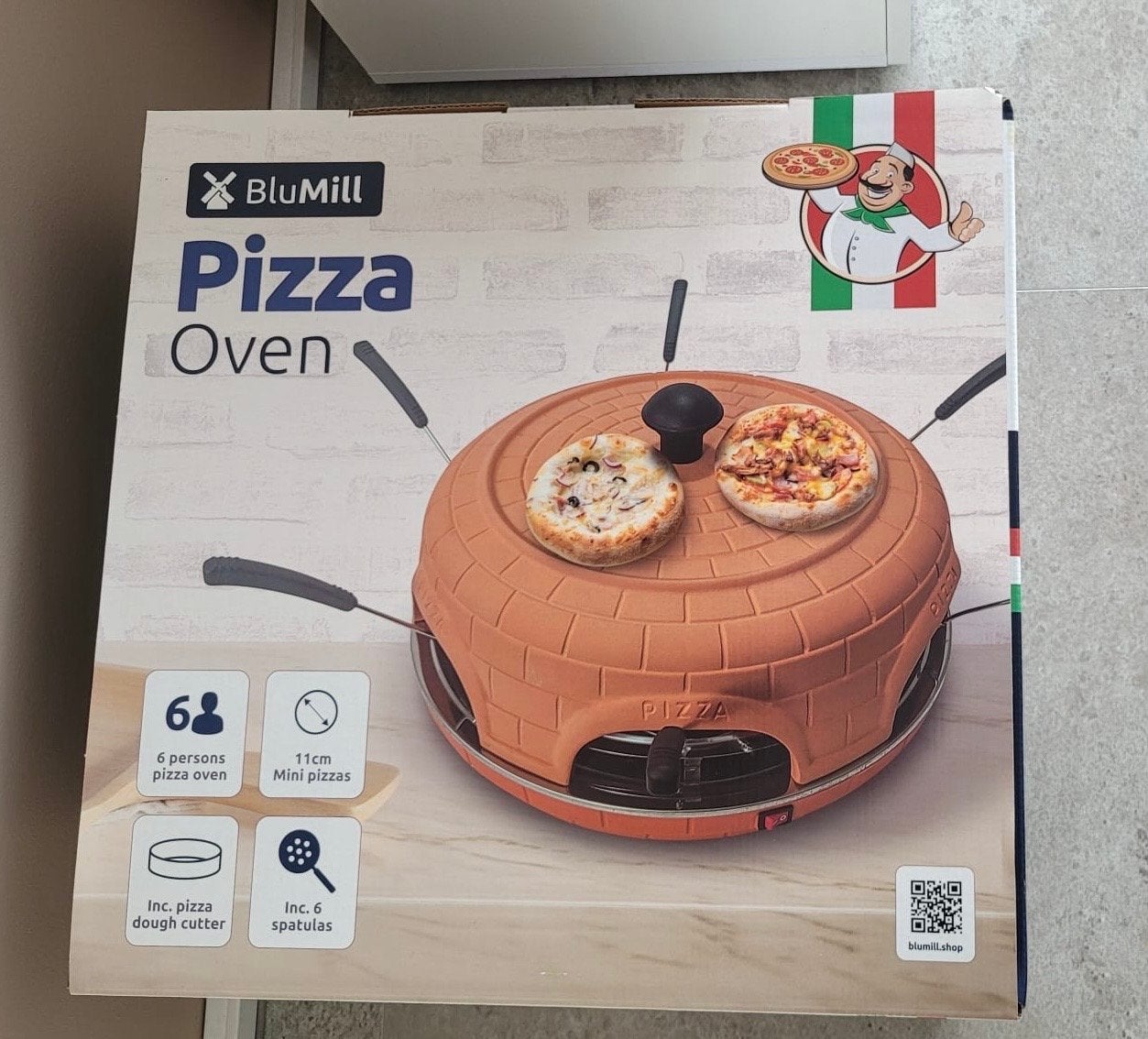 BluMill Pizza Oven - Maak thuis heerlijke mini pizza's!, Ophalen, Nieuw