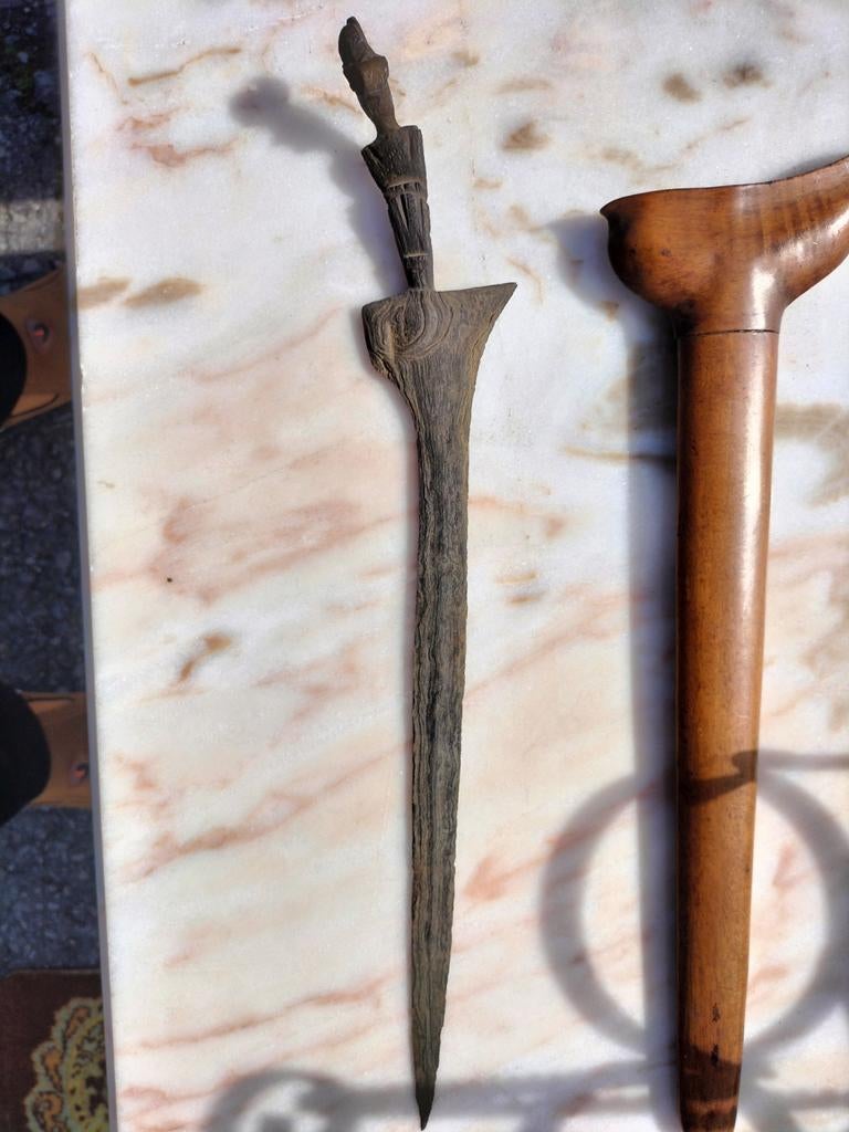 Antieke Majapahit Kris - Handgreep en Kling uit één stuk, Antiek en Kunst, Ophalen of Verzenden