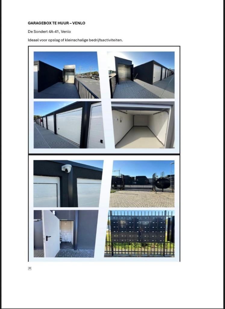 GARAGEBOX TE HUUR – VENLO, Ophalen of Verzenden, Nieuw